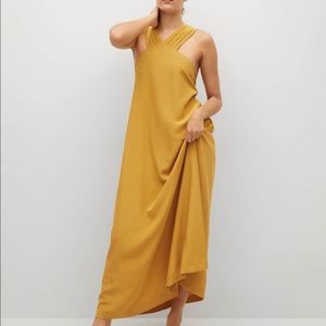 Mango halter-neck maxi dress